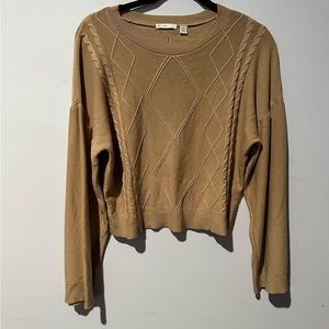 Tan Wide Sleeve Sweater